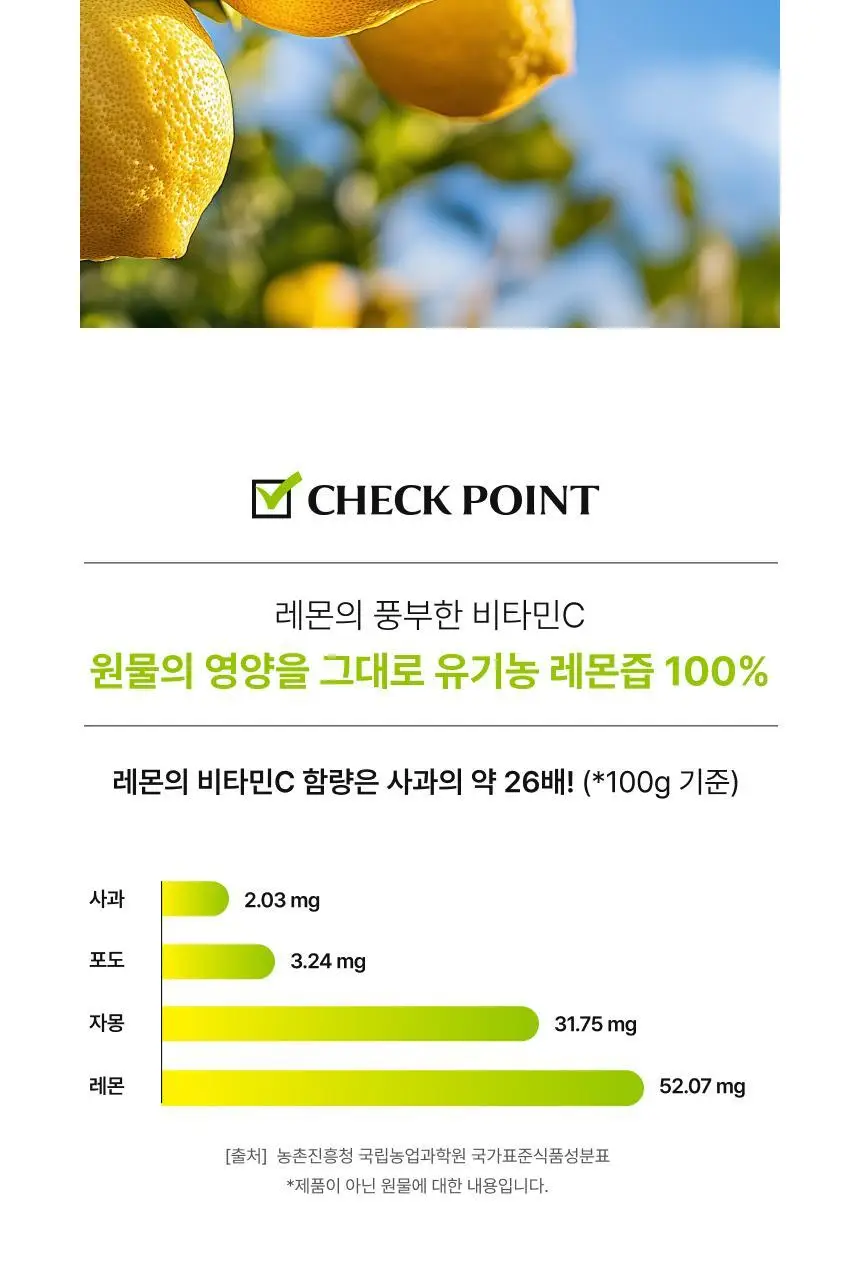 [하지원 PICK/1+1] 비비랩 퓨어 유기농 레몬즙 100% 10포(10일분) 상세페이지 9